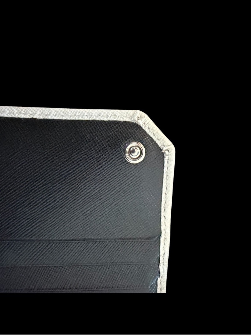 PRADA off-white Saffiano leather continental wallet in its original box Italy - Picture 7 of 11